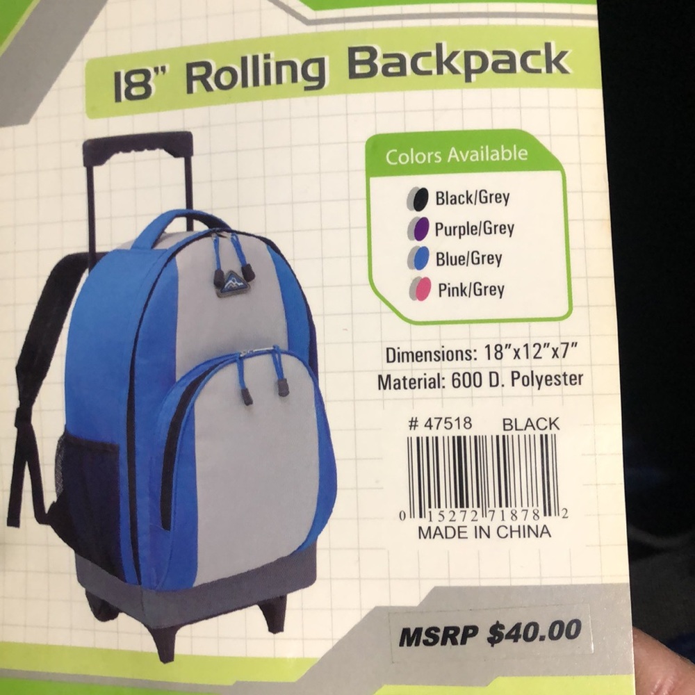 Rolling Backpack - Picture 5 of 10